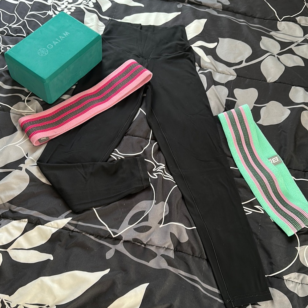 Aerie real me 7/8 high rise offline black leggings